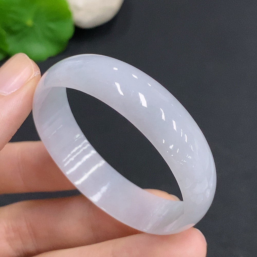F33877316 Jadeite Round Bangle Size 46.3 Total Weight Approx. 15.5g