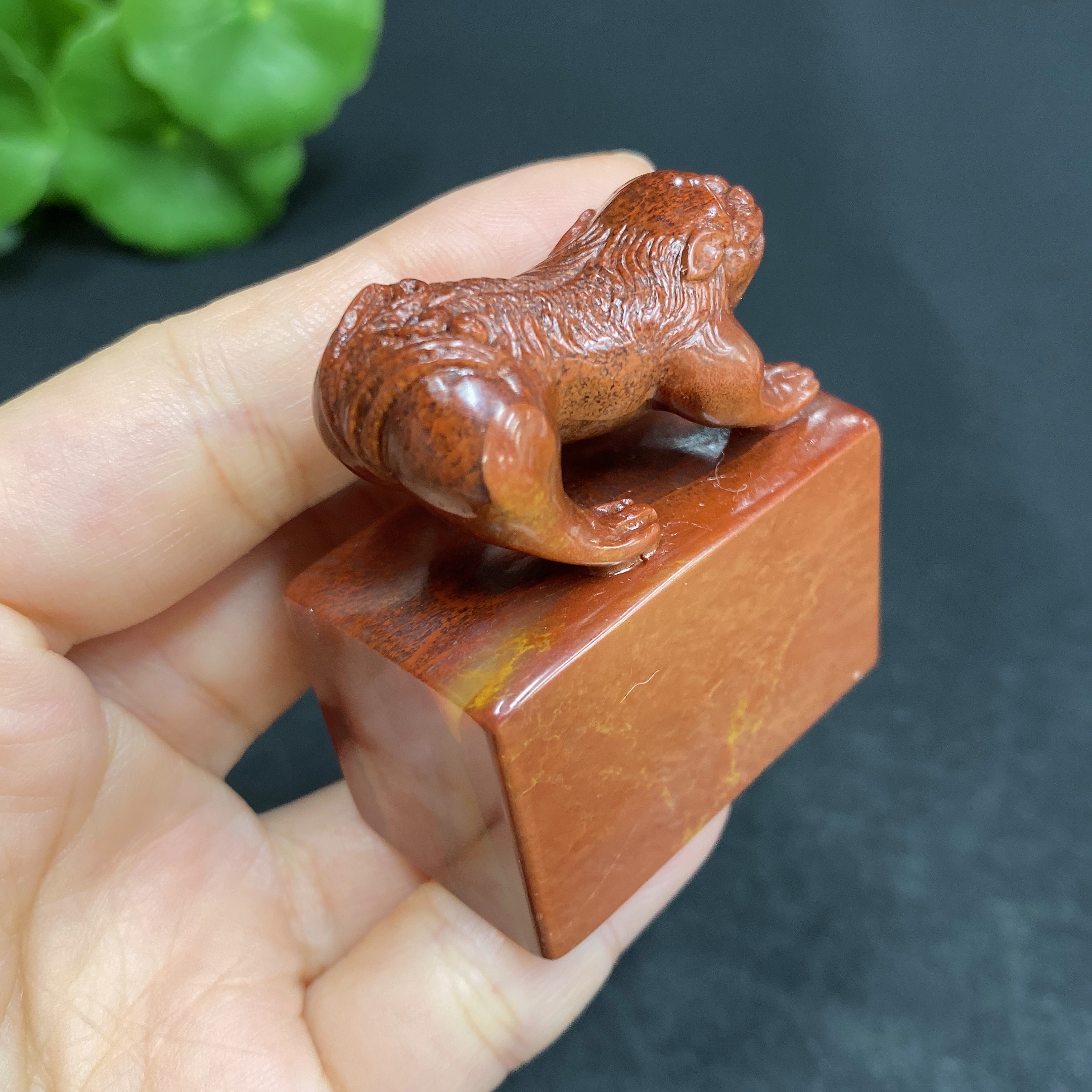 H30467576 Shoushan Stone Auspicious Beast Seal