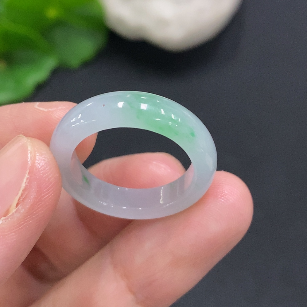 F34050379 Jadeite Ring Size 18 Total Weight Approx. 3.6g