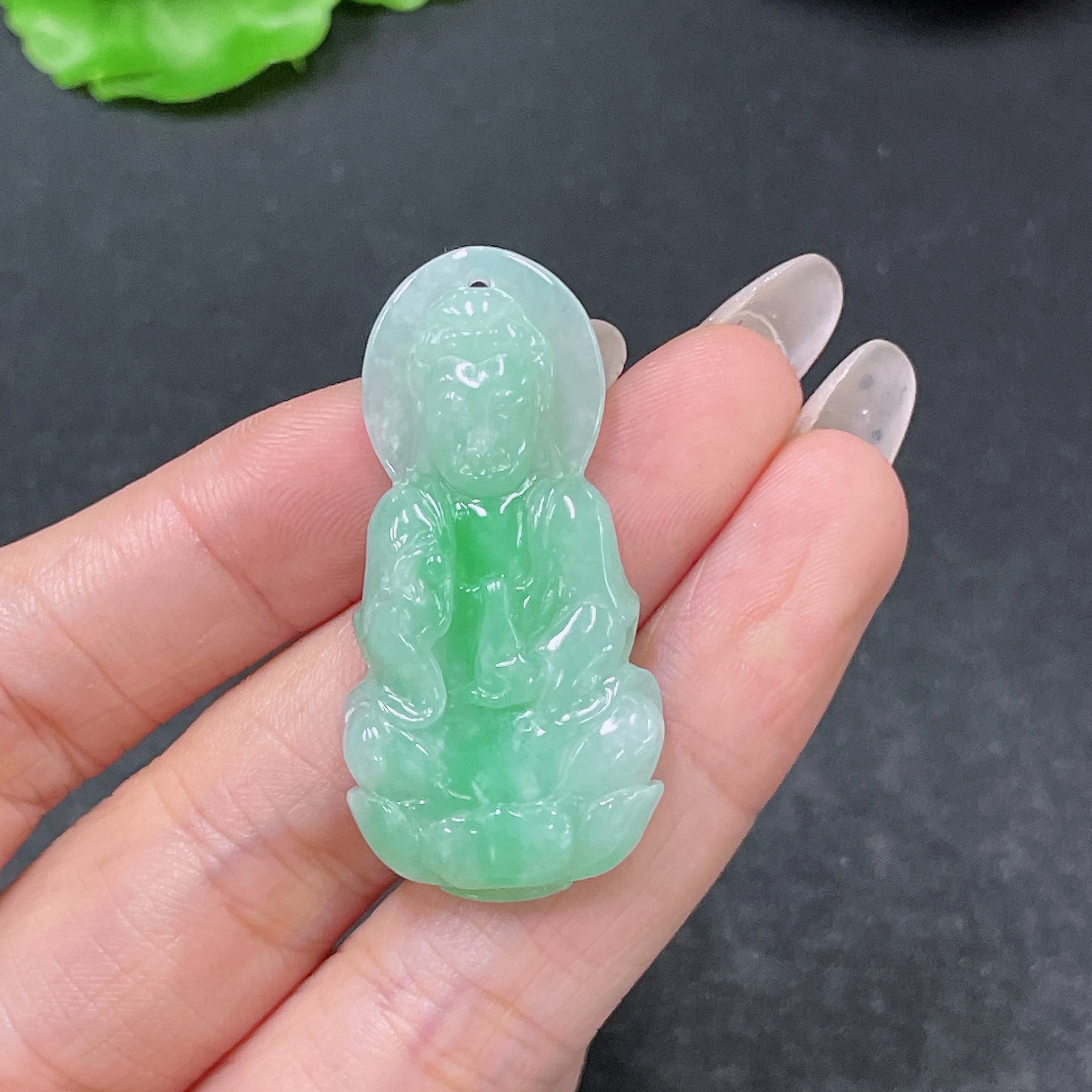F35157806 Jadeite Pendant Guanyin Total Weight Approx. 9.24g