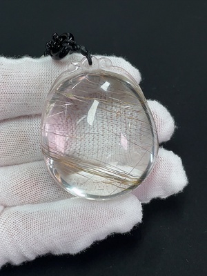 C46539862 水晶挂件 仅吊坠 颜色成因未定 配链考虑非天然 货品总重约60.11克含链