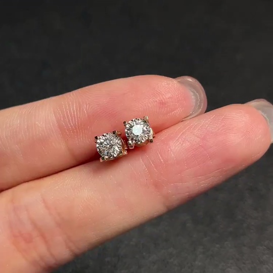 Z36241455 18K Diamond Earrings Total Weight Approx. 1.13g Mark: D0.14ct/D0.14ct