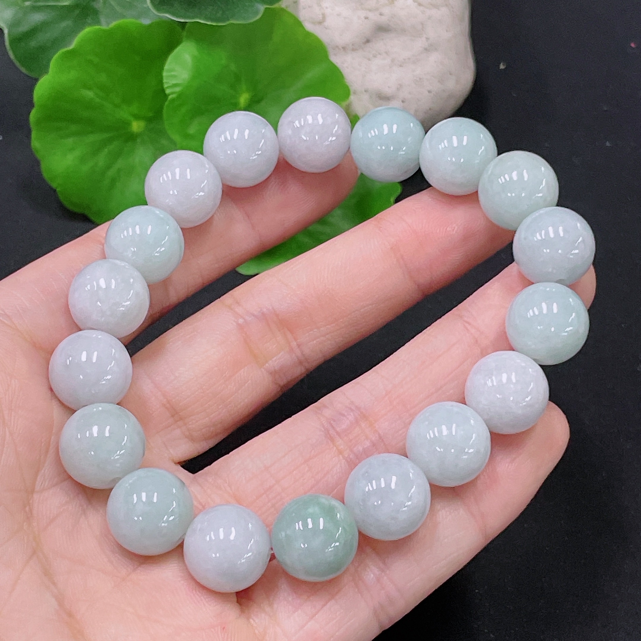 F33893080 Jadeite Bracelet Approximately 12mm, Total Weight About 53.1g