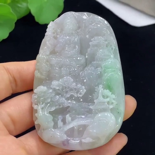 F35136629 Jadeite Guanyin Pendant, Total Weight Approximately 100.8g