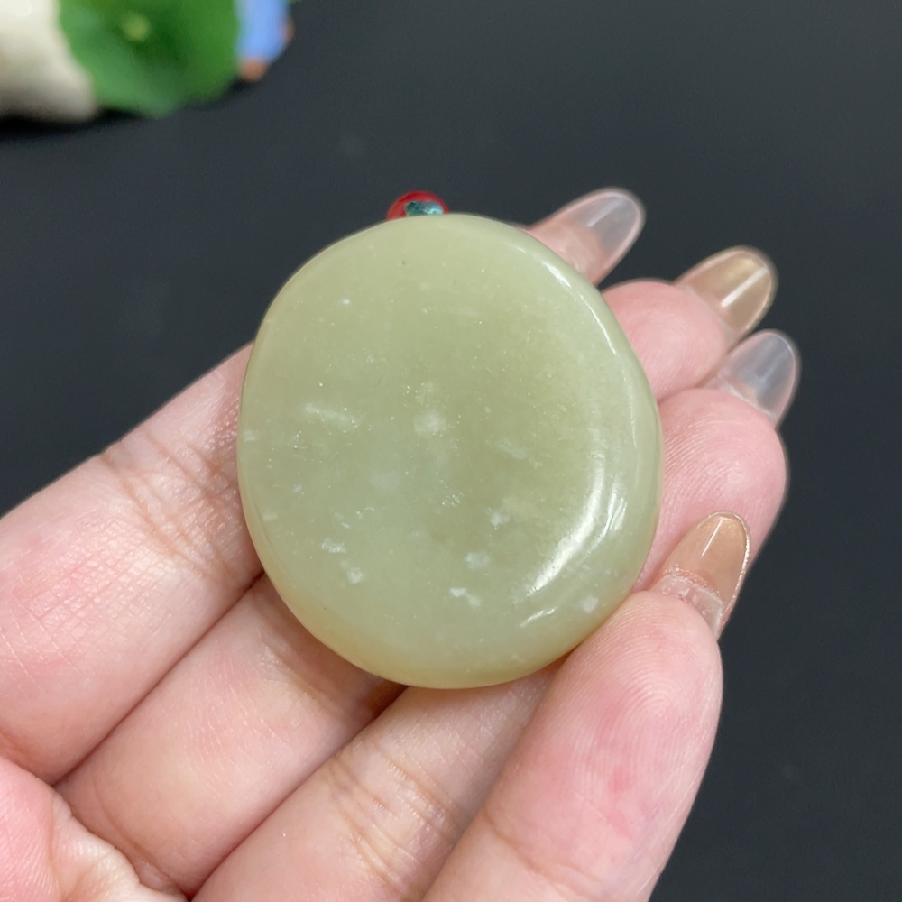 H32766869 Hetian Jade Pendant, Crane, Total Weight Approx. [with rope] 30.5g