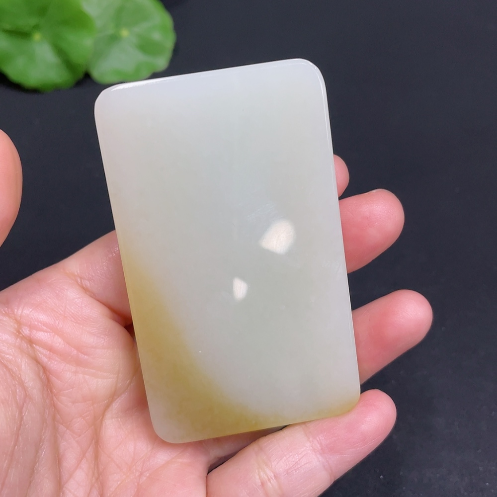 H34052062 Hetian Jade Pendant Plain Pendant Total Weight Approx. 95.3g