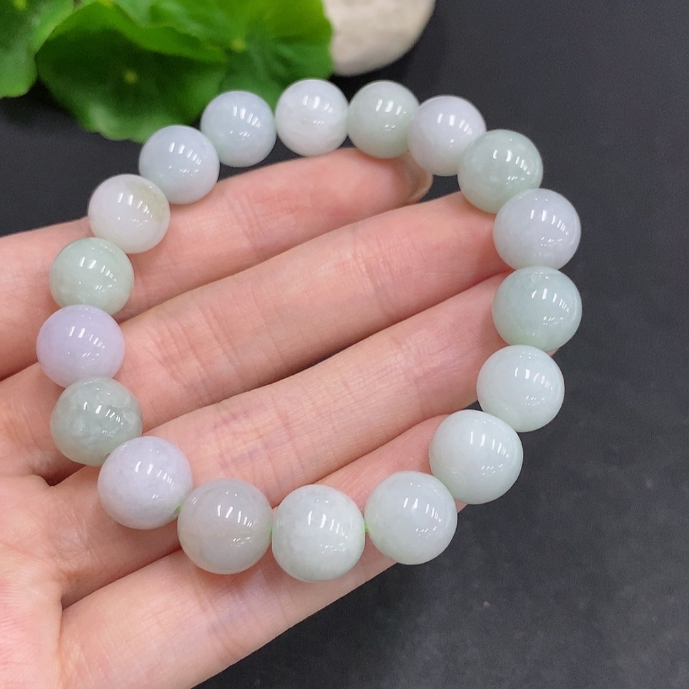 F34060551 Jadeite Bracelet Total Weight About 39.3g Size 10.7mm Approx.