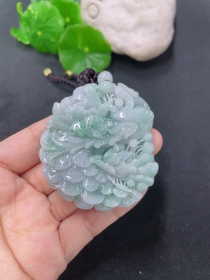 F45373691 翡翠挂件凤凰 货品总约重 含绳70.27g