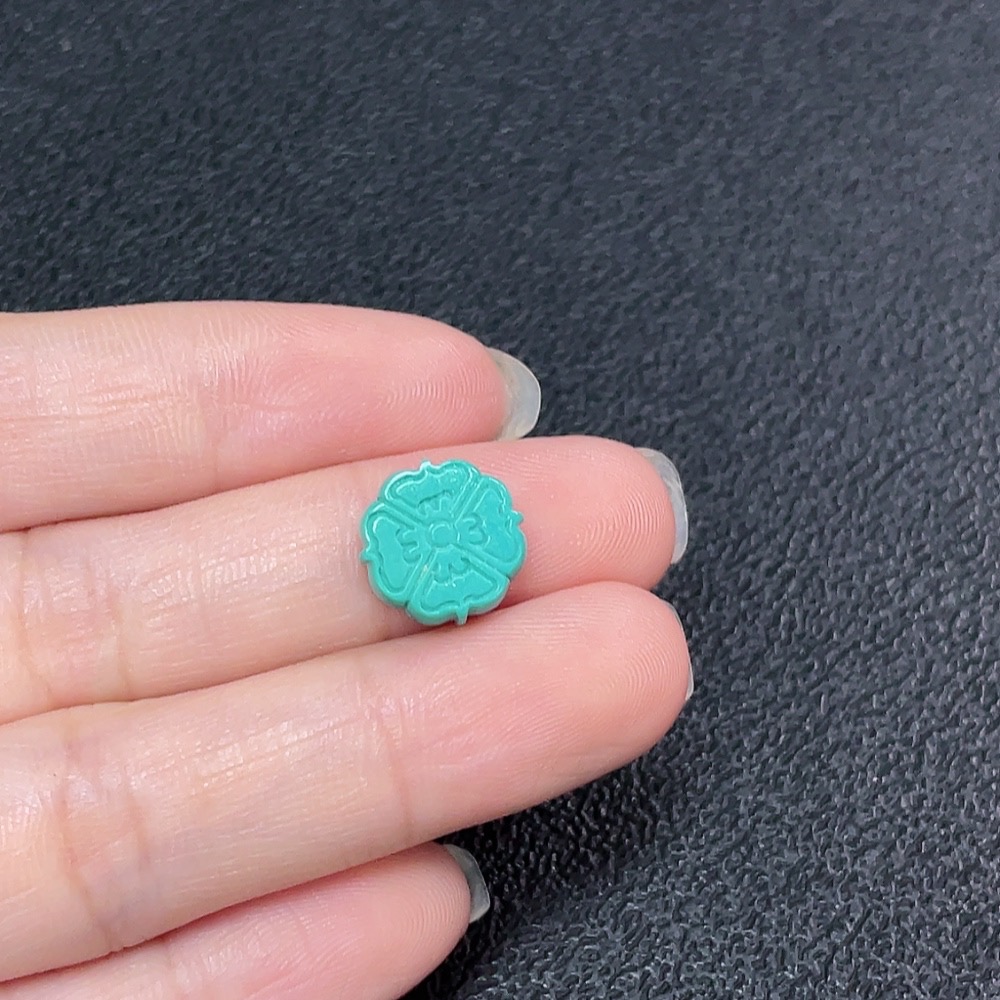 C34990546 Turquoise Jewelry, Color Origin Undetermined, Containing Other Mineral Components, Total Weight Approximately 1.1g