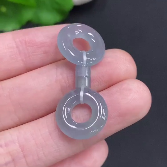 F35125394 Jadeite Donut Sell as a Lot Total Weight Approx.6.63g