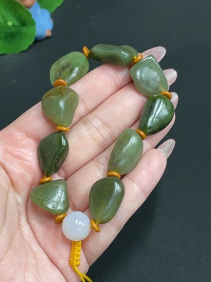 H26014921 Hetian Jade Beads, Undetermined Skin Color Origin, Total Weight Approx. 41g, Non-Hetian Jade Beads Included