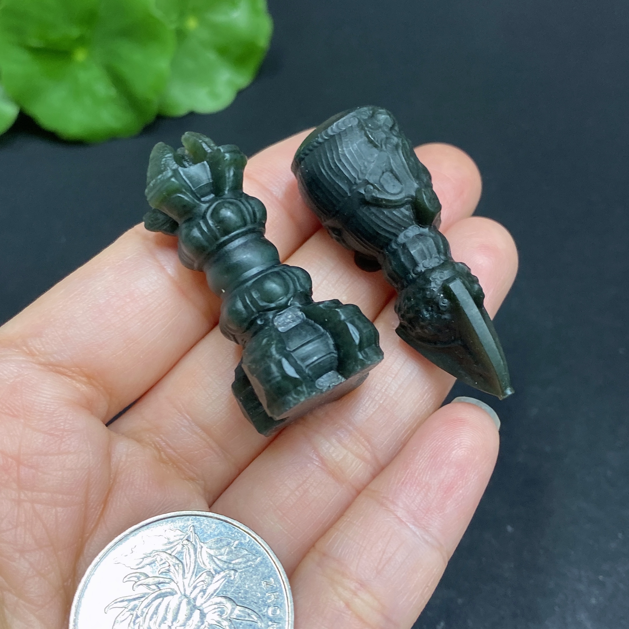 H31692544 Hetian Jade Pendant Vajra Total Weight about 22.6g