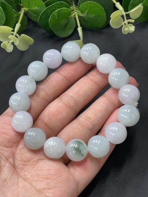 F13499339 Jadeite Bead Necklace Approx. 13.3mm