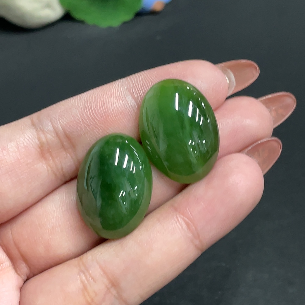 H34011263 Hetian Jade Jasper Cabochon