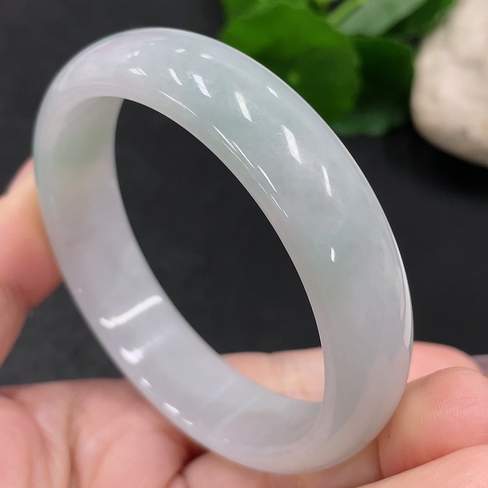 F35141971 Jadeite Round Bangle Size 56.6 Total Weight Approx. 50.9g