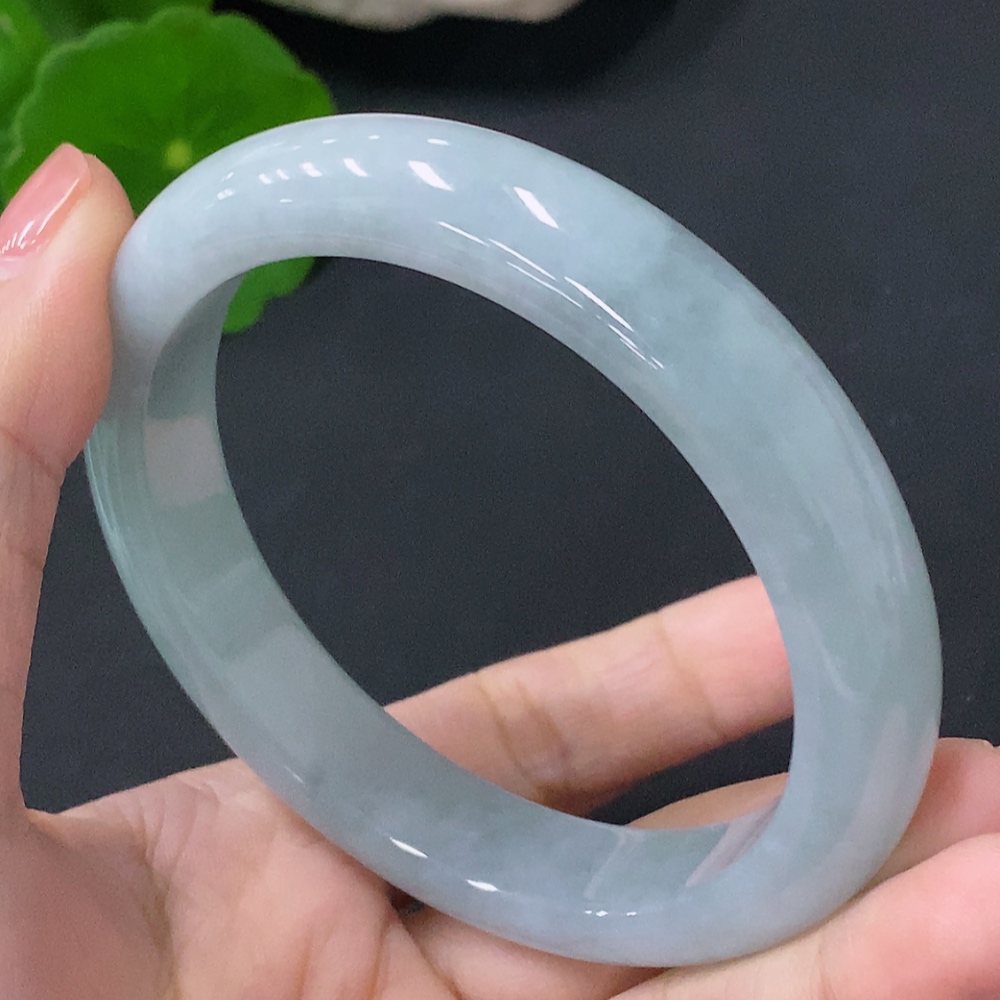 F35088352 Jadeite Round Bracelet Size 56.5mm Total Weight Approx. 53.7g