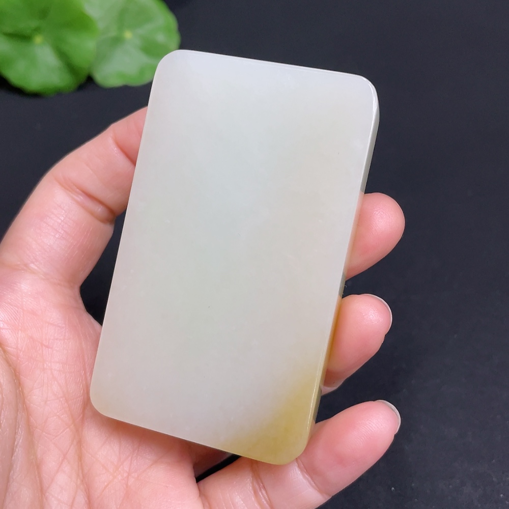 H34052062 Hetian Jade Pendant Plain Pendant Total Weight Approx. 95.3g