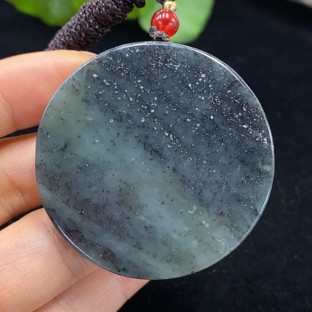 H09666265 Hetian Jade Rabbit Pendant with String, Total Weight 34g