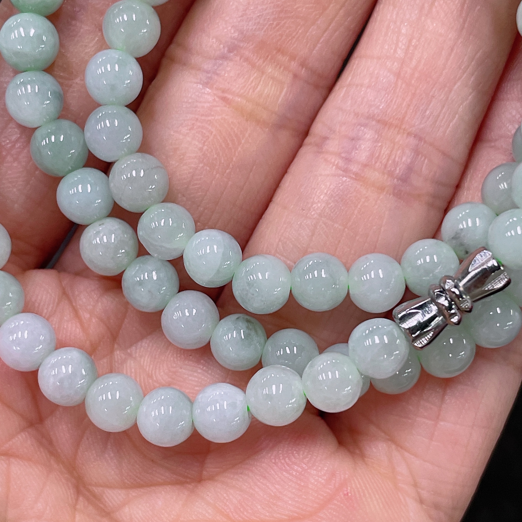 F35138679 Jadeite Bead Necklace Non-Gold Total Weight Approx. 31.23g Size About 5.7mm