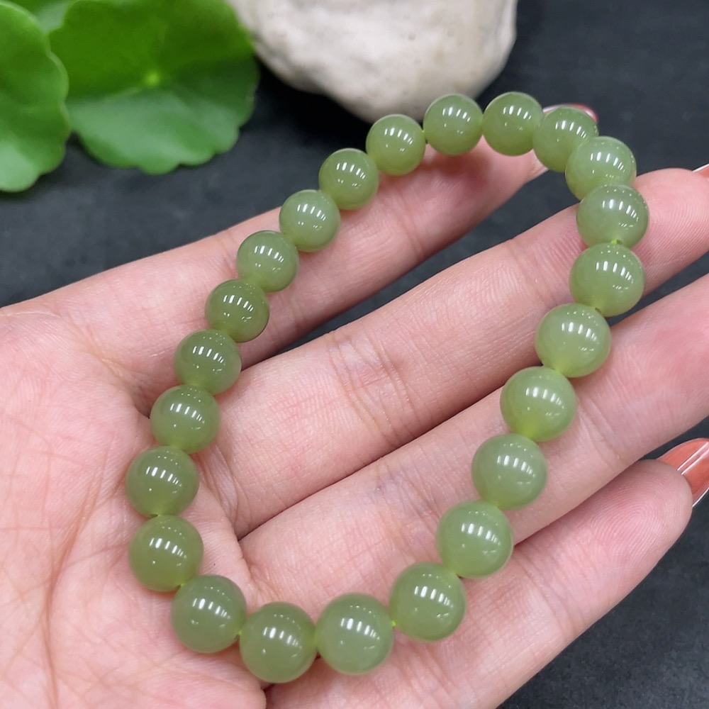 H34016611 Hetian Jade Bracelet, approx. 7.8mm, total weight about 17.8g