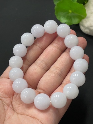 F34058660 Jadeite Bracelet Approx. 12.5mm Beads Total Weight Approx. 53.8g