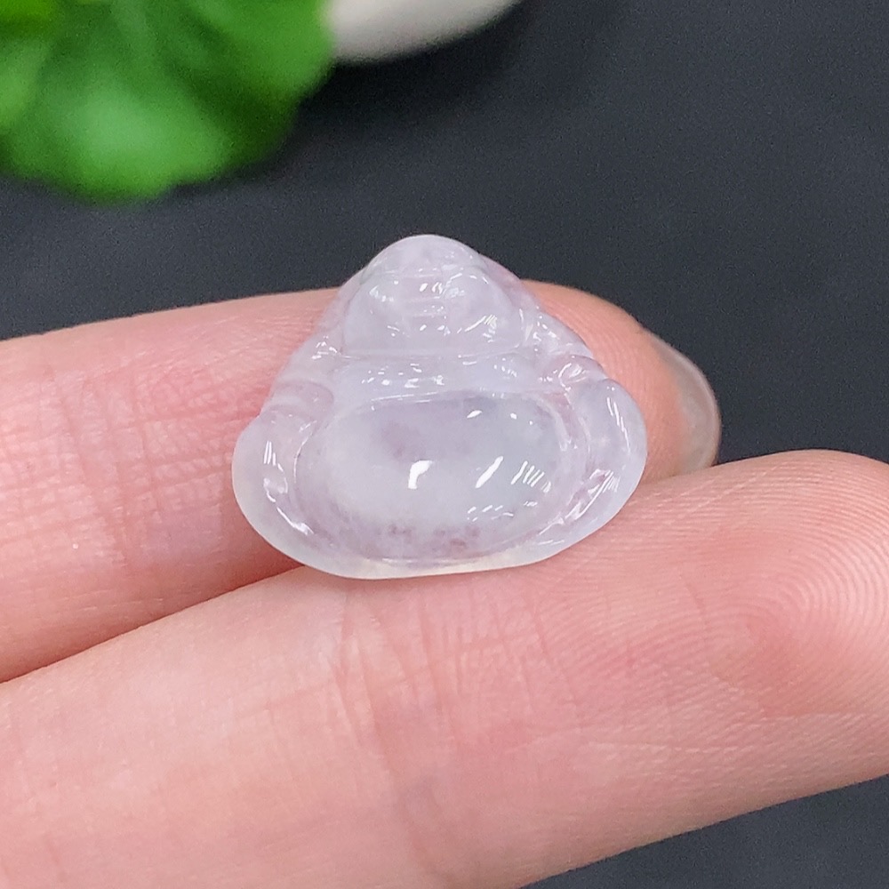 F35078240 Jadeite Buddha Pendant, Total Weight Approx. 1.4g