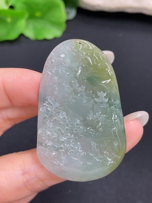 F41950307 翡翠挂件  山水 货品总重约22.66g