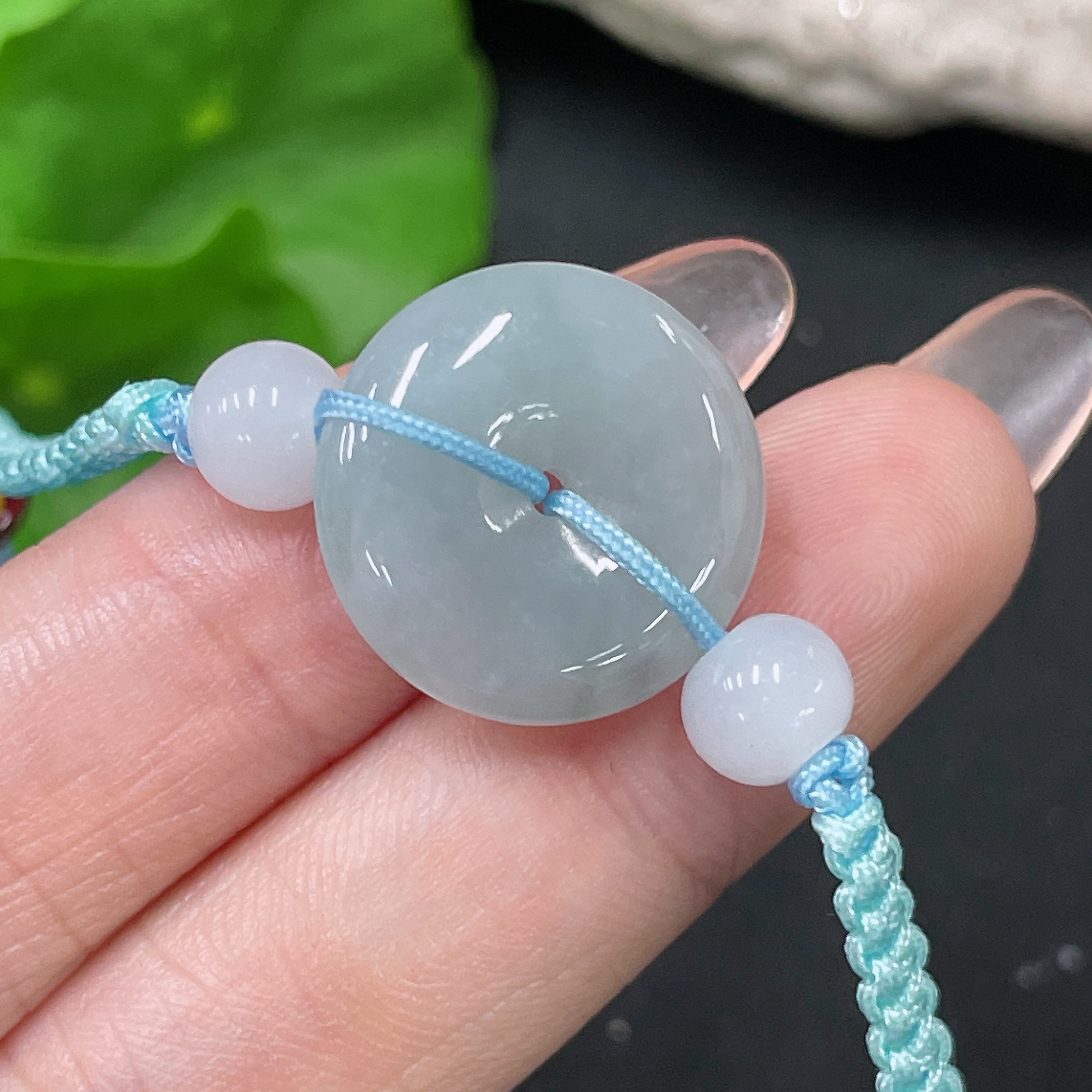 F34020371 Jadeite Hand Bracelet, Total Weight Approx. 5.91g, Beads Non-Grade A