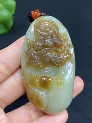 H30505516 Hetian Jade Pendant Zhong Kui
