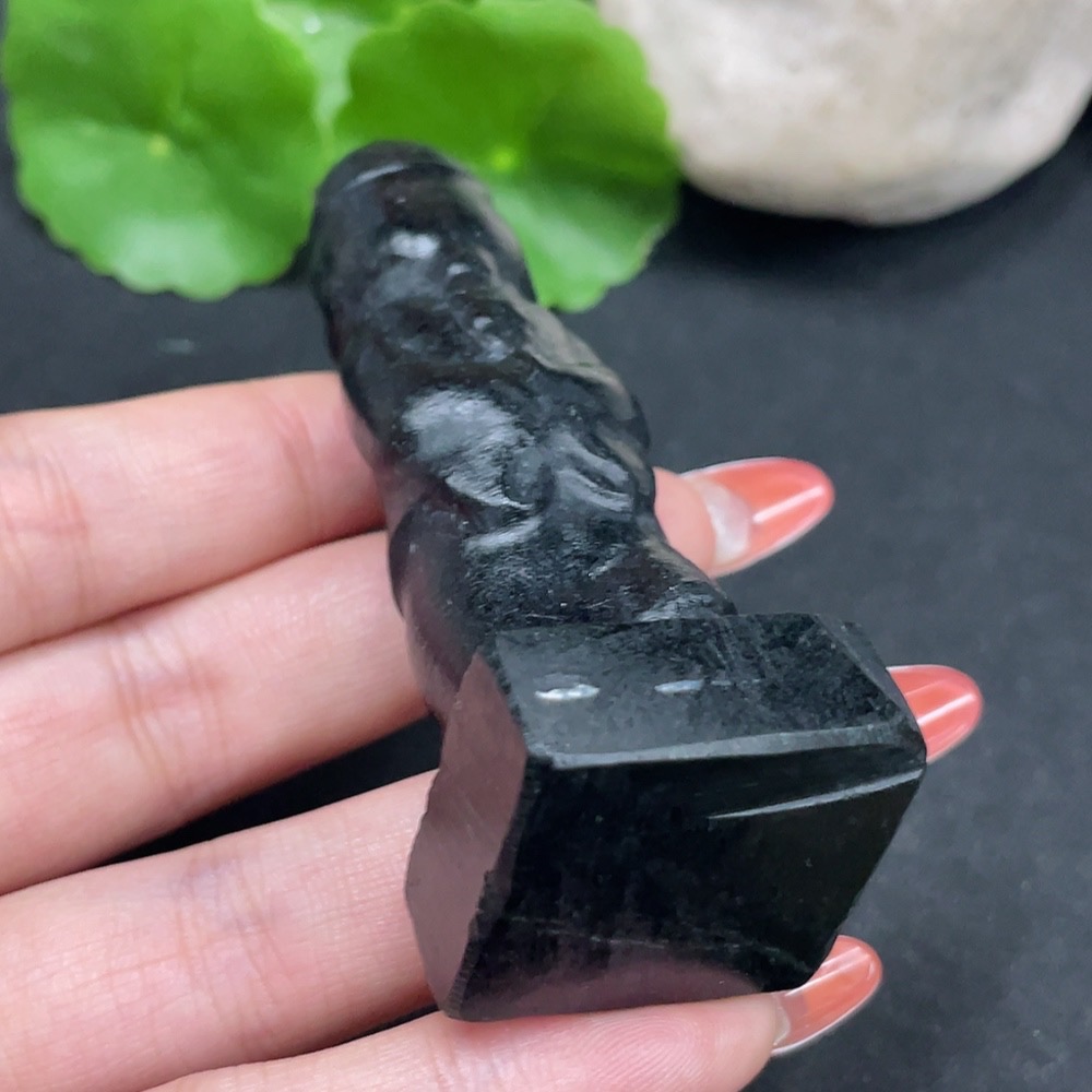 H35084232 Hetian Jade Ornament Shopkeeper Color Origin Undetermined Contains Other Mineral Components Total Weight Approximately 80g
