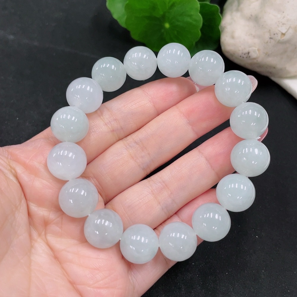 F34013541 Jadeite Bracelet, Approx. 12.5mm Beads, Total Weight About 58.7g