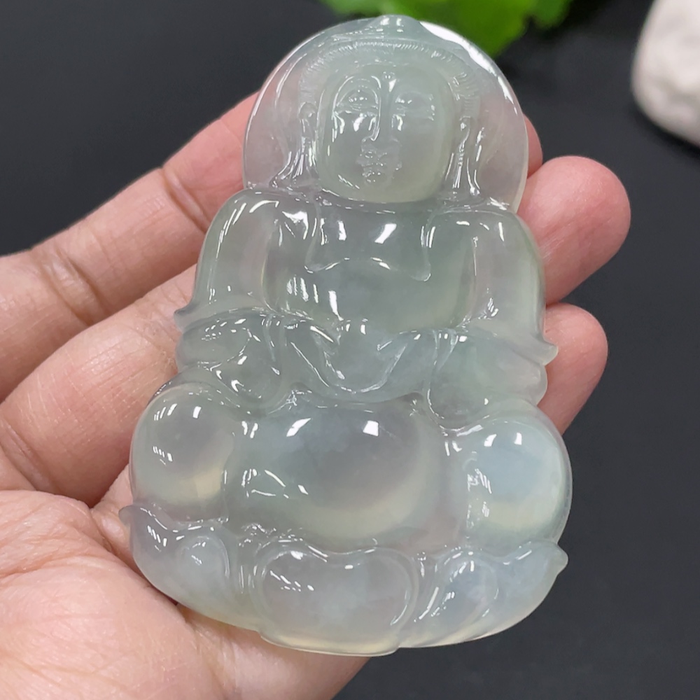 F32820456 Jadeite Guanyin Pendant, Total Weight Approx. 41.05g