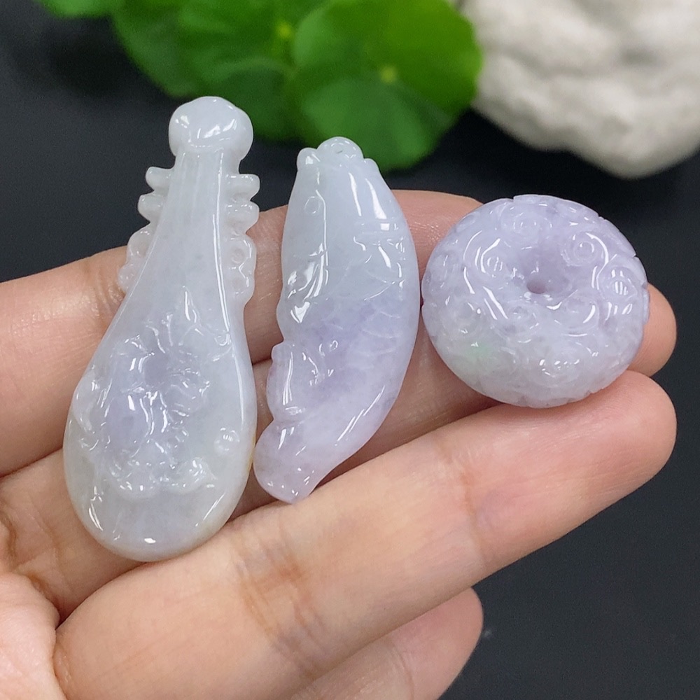 F28191932 JadeitePendant, Peace Buckle, Soulmate, Fish