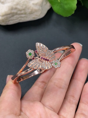 F22497867 Jadeite Bangle Total Weight Approx.17.57g Size Approx.58.6mm Non-gold Inlaid