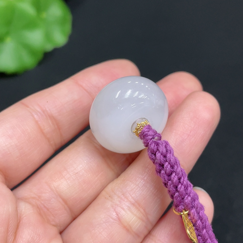 H34072621 Hetian Jade Hand Bracelet Total weight about 11.7g Gold content 72%