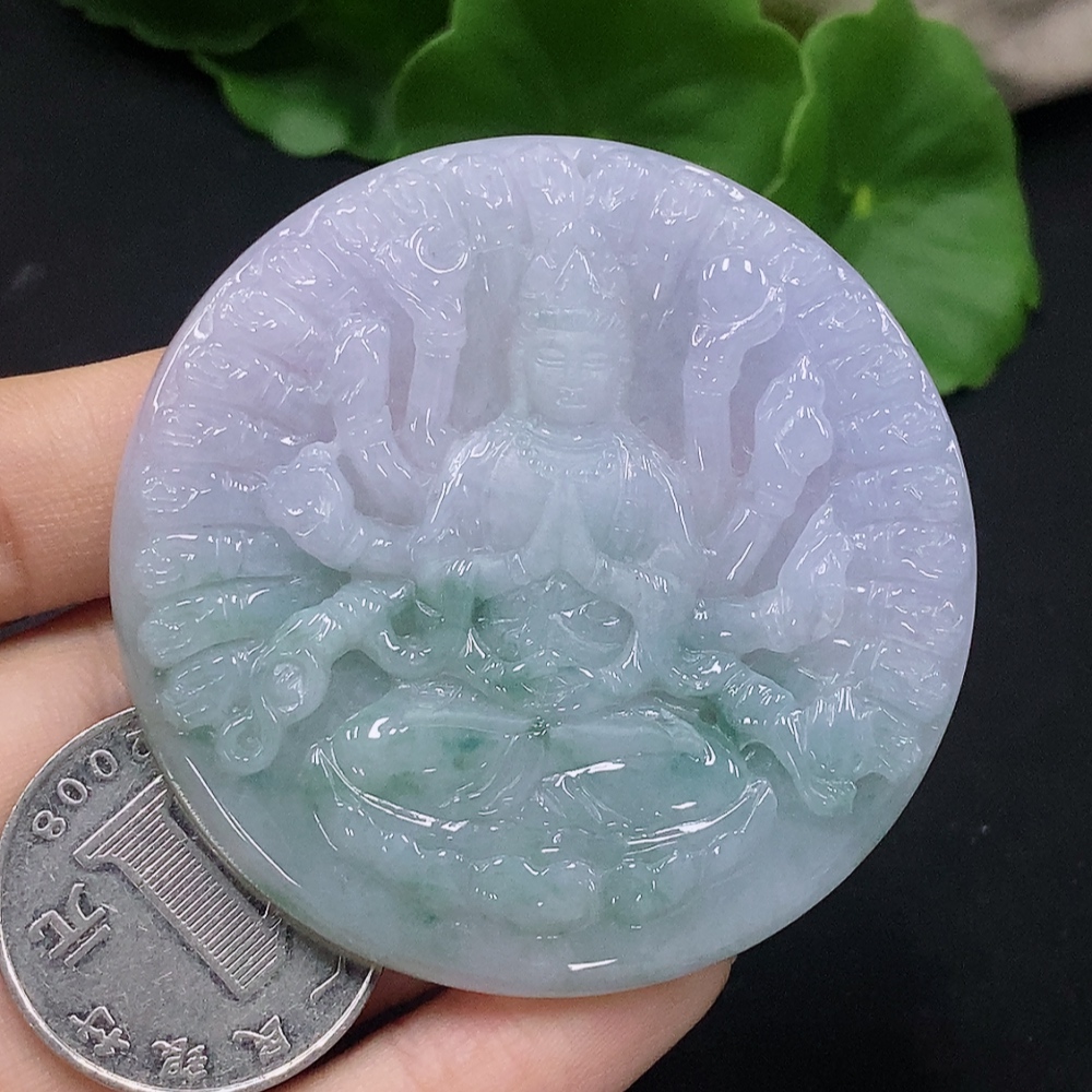 F29377304 Jadeite Thousand-Hand Guanyin Pendant
