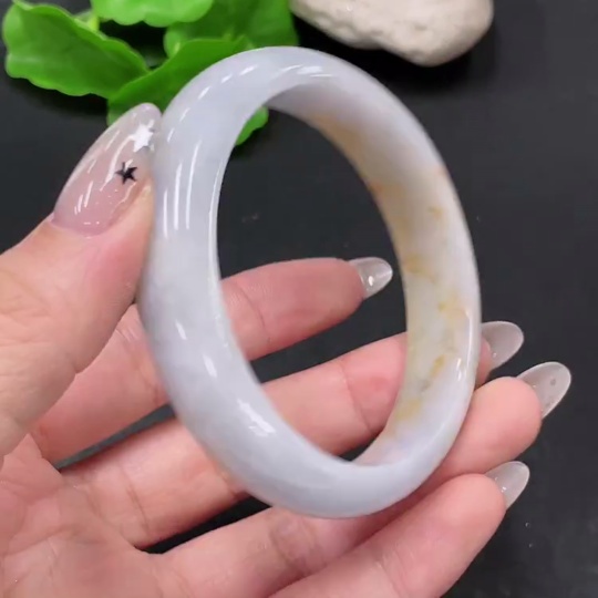 F35104699 Jadeite Round Bangle Size 55.9 Total Weight Approx. 50.5g