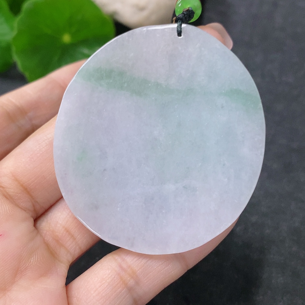 F34042902 Jadeite Pendant Plum Blossom Deer Total Weight Including Rope 25.78g