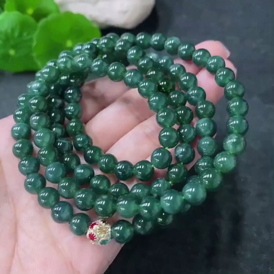 F34998145 Jadeite Bead Necklace Approx. 7mm Total Weight Approx. 59.25g Non-Gold