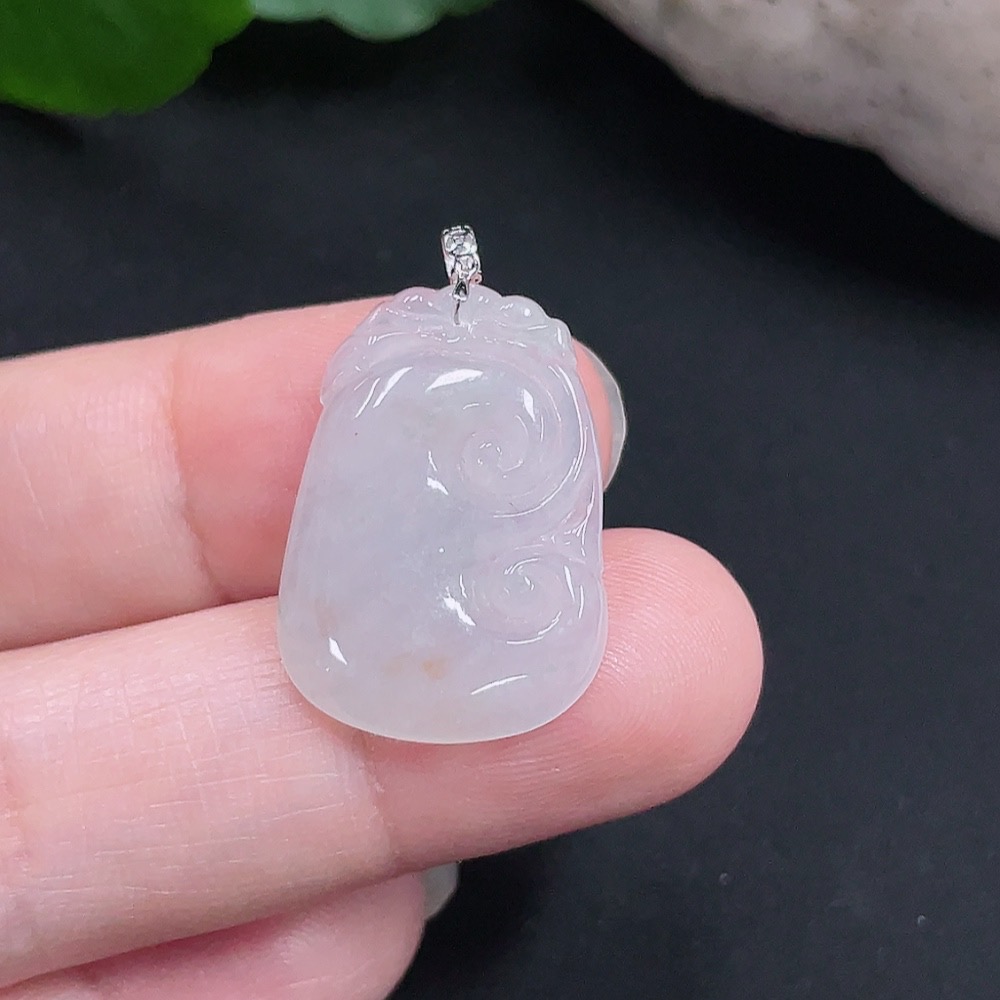 F31593129 Jadeite Ruyi Pendant 18K Gold Total Weight Approx. 2.4g