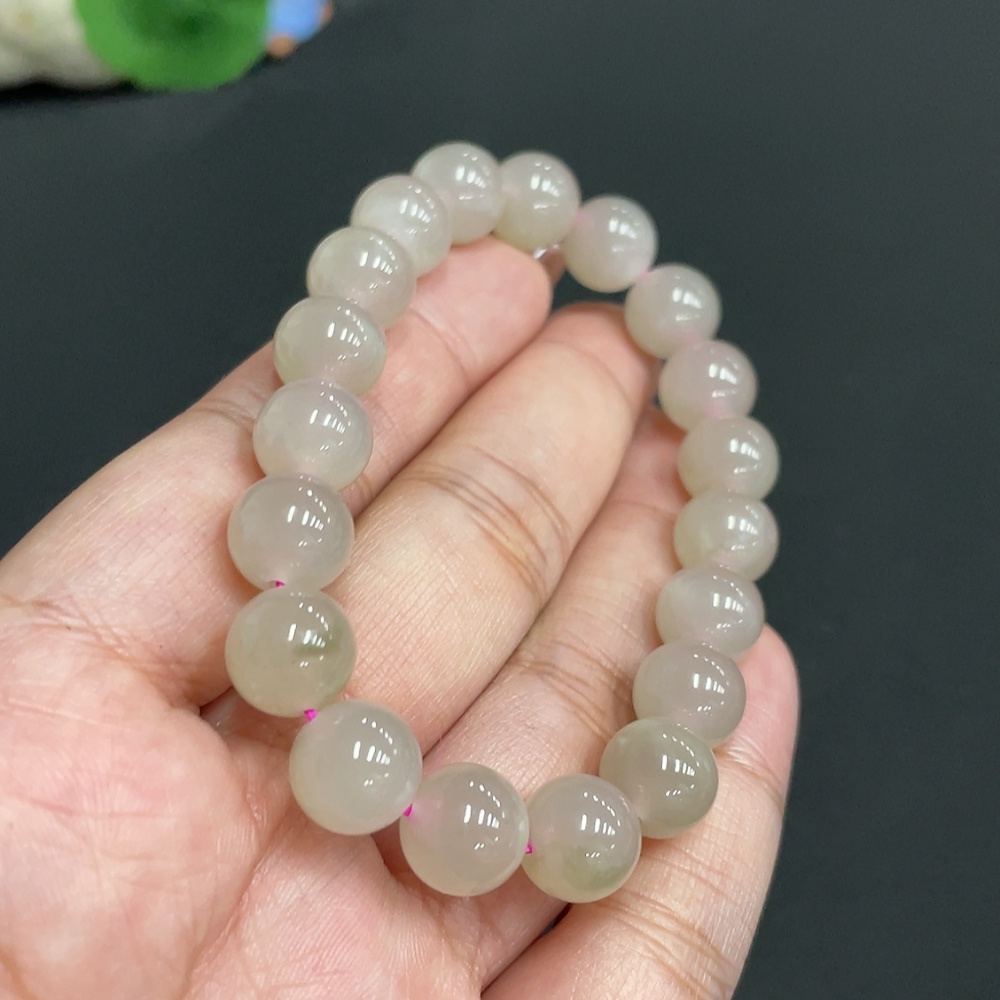 H34973220 Hetian Jade Bracelet, Approx. 9.7 mm, Total Weight Approx. 28.6g