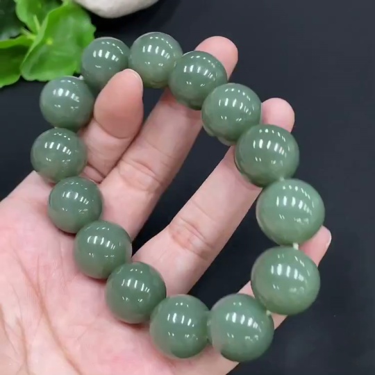 H29353871 Hetian Jade Bracelet Approx. 15.7mm Total Weight Approx. 86.5g