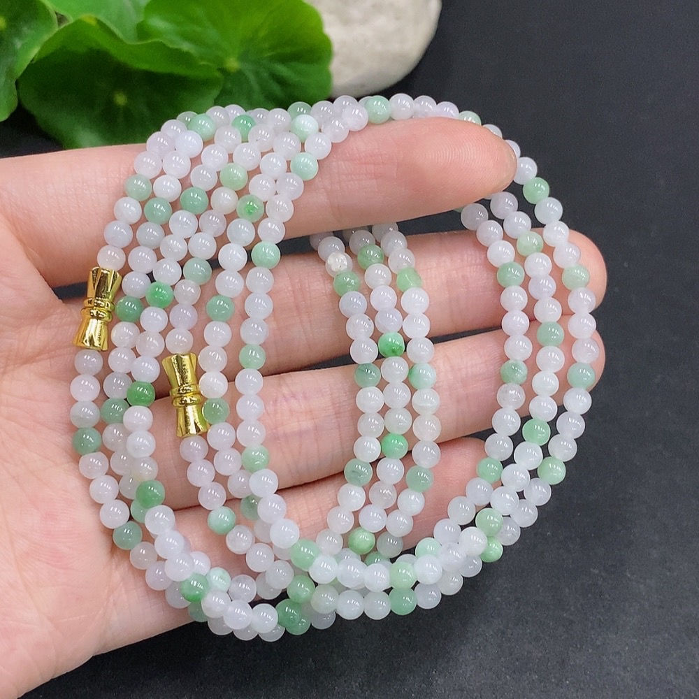 F34061629 Jadeite Beads Sell as a Lot No Gold Setting