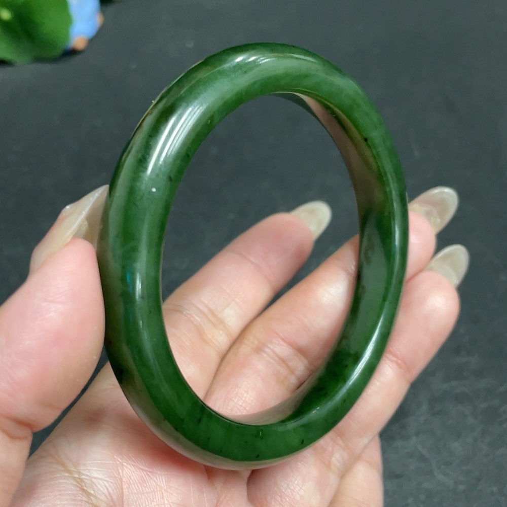 H30552160 Hetian Jade Round Bracelet Size 59.9 Total Weight Approx. 49.7g