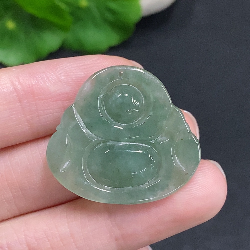 F34968858 Jadeite Buddha Pendant Total Weight Approx. 6.7g