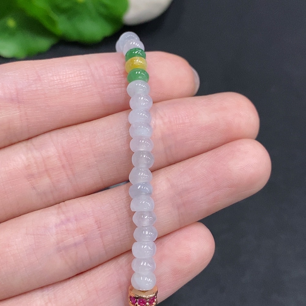 F35078191 Jadeite Bracelet Non-Gold Inlaid Total Weight About 8.7g Size Approx. 4.8mm