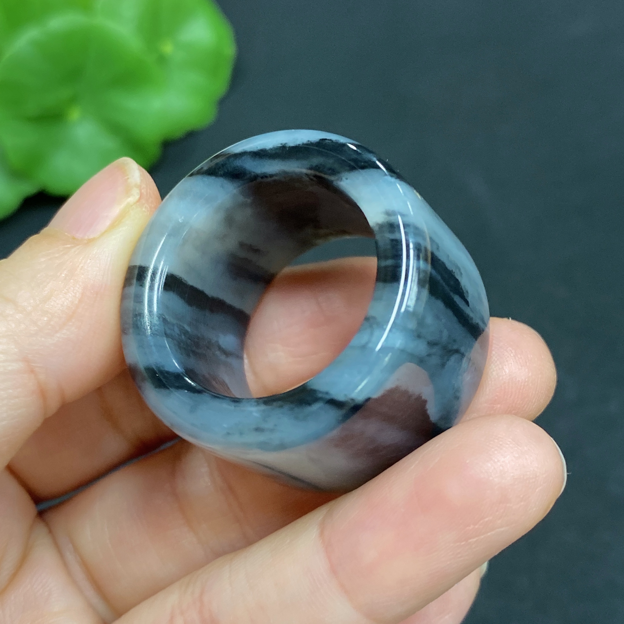 H30517350 Hetian Jade Thumb Ring Size 29 Total Weight Approx. 24.9g
