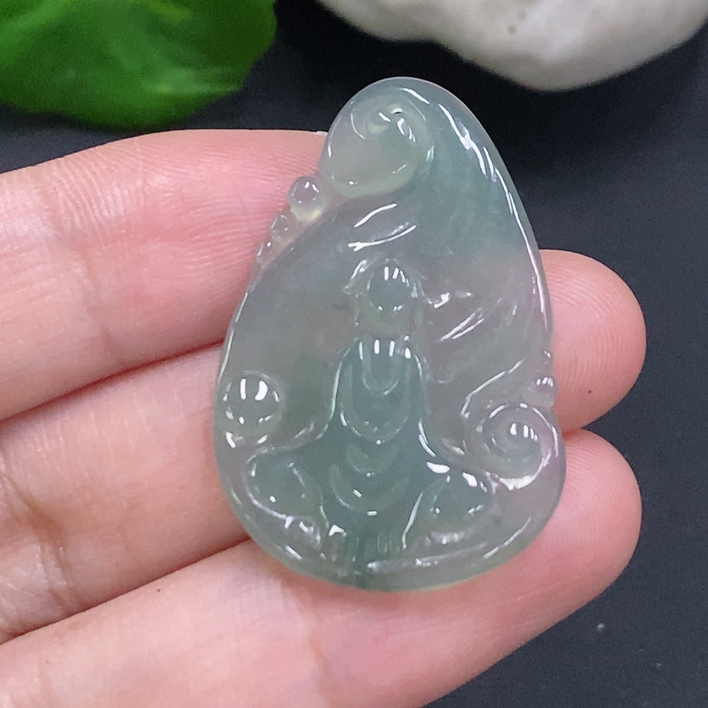 F33933113 Jadeite Enlightenment Pendant Total Weight About 4.1g
