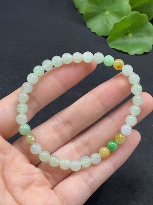 F33895279 Jadeite Beads Strand Approx. 5.9mm Total Weight Approx. 10.87g Color Origin Undetermined