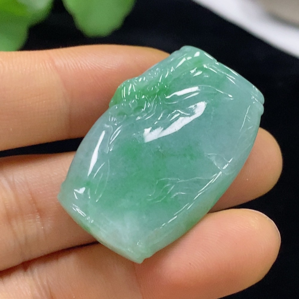 F34947831 Jadeite Bamboo Joint Pendant Total Weight Approximately 17.8g